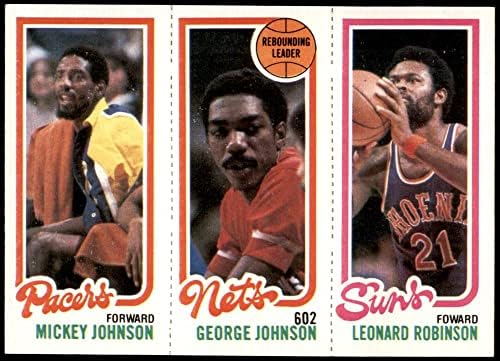 1980 Topps 119/154/193 Мики Джонсън/Джордж Джонсън/Леонард Робинсън (Баскетболно карта) NM/ MT