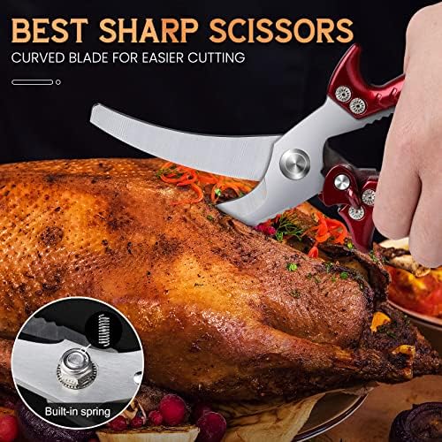 Тежкотоварни Комплект Ножица за рязане на птици с Нож на Главния готвач Huusk