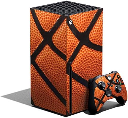 Корица MightySkins, съвместима с комплект Xbox Series X, за да баскетбол | Защитно, здрава и уникална Vinyl стикер | Лесно се нанася, се отстранява и обръща стил | Произведено в САЩ