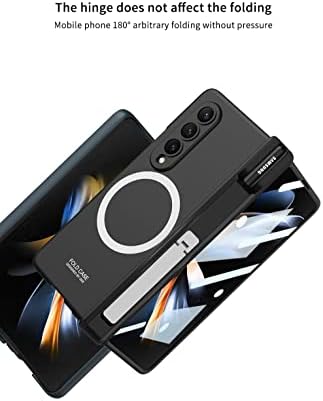 Магнитен калъф BAILI Galaxy Z Fold4 с подкрепата на Magsafe и безжично зарядно устройство за Samsung Galaxy Z Fold 4 5g, Сверхмагнитный Засмукване калъф Z Fold4 с поставка и държач за химикал?