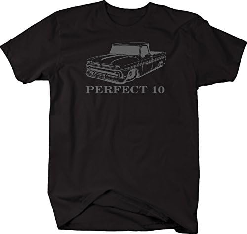 Смели щампи Perfect 10 Muscle Car C10 Hotrod Fleetside 1960-66 Тениска с пикапом за Мъже