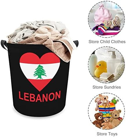 Love Lebanon Сгъваема Кошница За дрехи Кошница За Съхранение на Бельо Голяма Кошница-Органайзер За Играчки