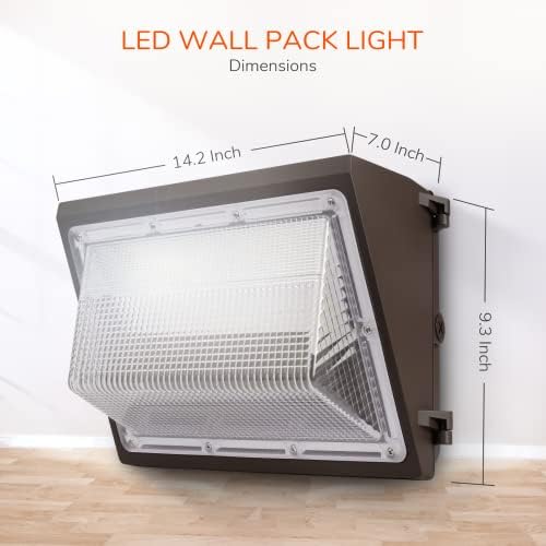 JJC Led монтиран на стената лампа 120 W 14000ЛМ, сертифициран ETL, еквивалент 800 W ВЕЦ / HID, 5000 ДО, led, с монтиран на стената лампа от залез до зазоряване, за монтиране на стена, Въ?