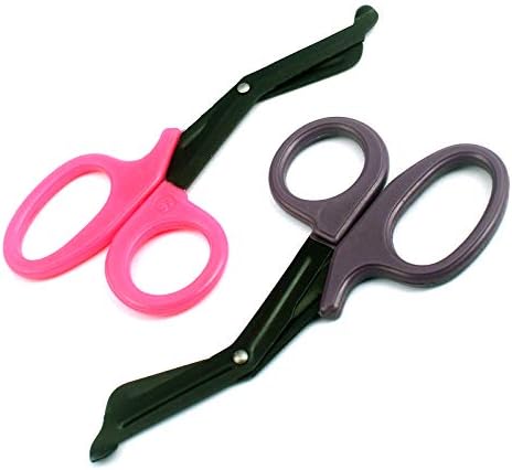 Травматологические ножици G. S 7,25 инча - Черни Бинтовые Ножици от неръждаема стомана с трайно покритие - 2