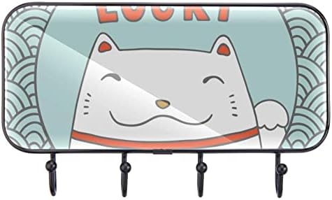 Лъки Neko Cats, Китен, Японската Закачалка за дрехи с една вълнообразна принтом, Монтиране на стена, Входна