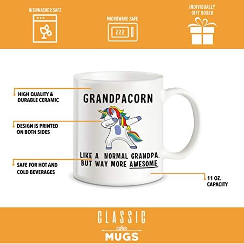 Grandpacorn Забавно Кафеена Чаша Подарък за Деня на бащата за дядо от Дъщеря си, на Сина, Внучки, Внук, Внуци,