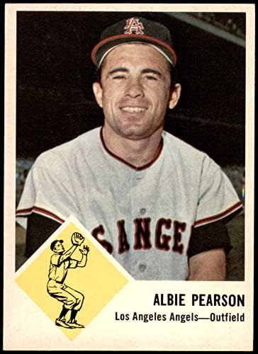 1963 Fleur 19 Albi Pearson Лос Анджелис Энджелз (Бейзболна карта) в Ню Йорк Энджелз