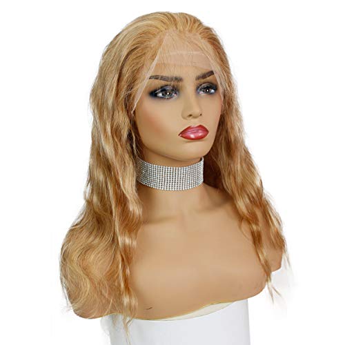 Dreambeauty 18 Чист Blond, Перуки от Естествена Коса на Дантели, Обемна Вълна, Перуки за Жени, Бразилски Перука