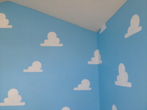 Набор от шаблони с облаците за декора на стените: за Многократна употреба на листа за детска стая играта на играчките или Стаята на Анди, в комплект от 2 теми включва