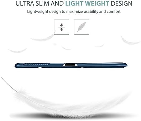 Калъф ProCase за iPad 2 3 4 (стар модел) – Ултра-Лек калъф-поставка с прозрачно матово покритие на задния панел на Smart Cover на Apple iPad 2 /iPad 3 /iPad 4 – Тъмно син