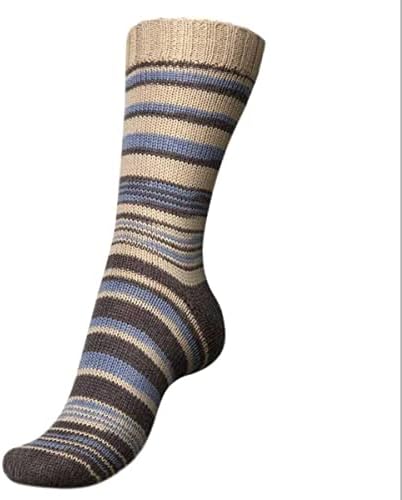 Прежда за чорапи Regia Pairfect (Шарени на цвят 2299 - Бежово-Кафяв-Деним)