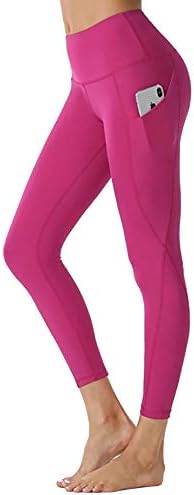 Гамаши за тренировки Sportika Performance Dri-Tex с висока талия - Ластични панталони за йога - Коригиращи Гамаши Женски, Тъпи, с джоб, мрежести Гамаши (Среден размер, цвят на фукс