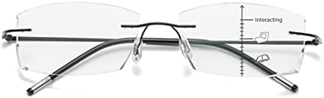 Фотохромичните Прогресивно Многофокусные Очила За четене Без да е Линейна Диамант Кройка Със защита От синя