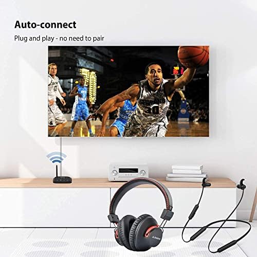 Avantree HT5006 и Audition, Комплект - Безжични слушалки с шейным ръб и Bluetooth предавателя за гледане на