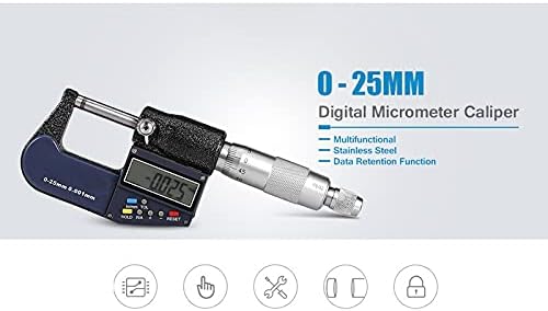 QUUL 0-25 mm Микрометър Електронен Цифров Штангенциркуль Сензор Mikrometro Digitale