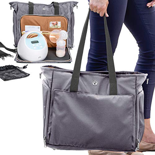 Чанта за молокоотсоса Zohzo Lauren - Преносима чанта–тоут, с големи възможности за пътуване или за съхранение
