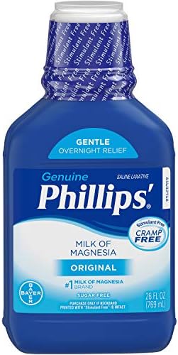 Мляко с магнезией Phillips, Оригинално, 26 течни унции, Опаковки от 2