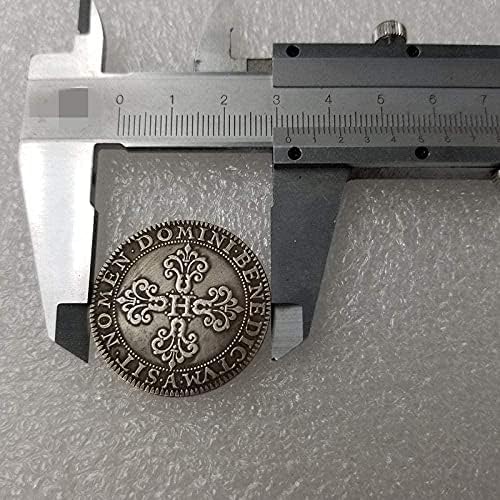 Старинни Занаяти 1607 Месинг Сребърно Покритие Стар Сребърен Долар Кръгла Сребърна Монета 240