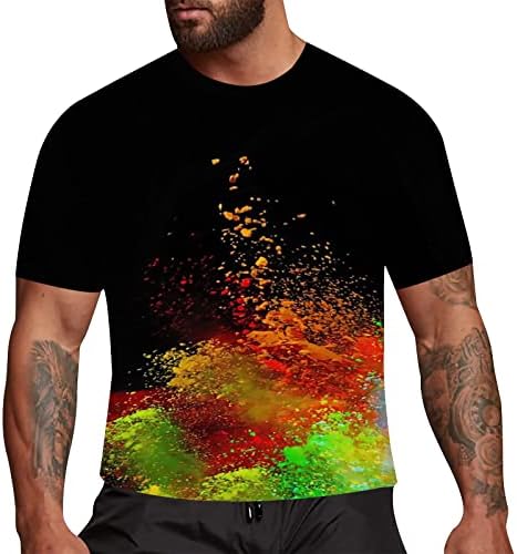Летни Мъжки Тениски, Мъжки Унисекс Ризи, Модни Тениски с 3D Принтом за Възрастни, Къса Мъжка Тениска с Графичен