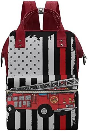 Пожарникар, Чанта за Пелени с принтом на Американското, Детска Раница, Чанта за Памперси, Водоустойчив Пътна