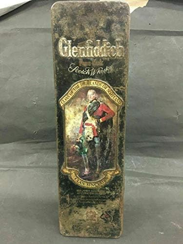 Реколта Желязна кутия на лепенката и уиски GLENFIDDICH, произведен в Англия