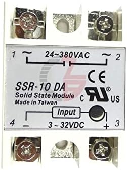 Твердотельное реле ILAME DC-AC SSR-10DA 10A 3-32 НА постоянен ток в променлив 24-380 В реле SSR