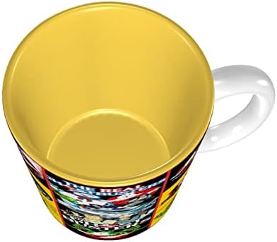 MESHKIACLE Чаши за борба с Духове Чаши за Кафе 12 Унции Керамични Чаена Чаша За Супа, Горещо Какао, Забавни
