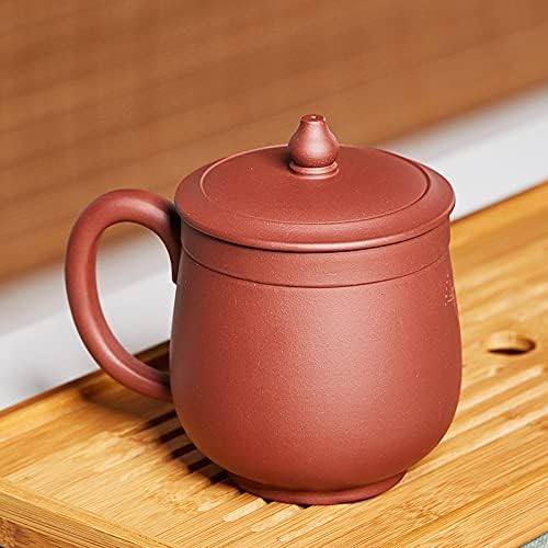 Zisha Tea Cup with lid紫砂杯泡茶杯带把盖杯子茶缸大容量陶瓷老板办公男女功夫茶具