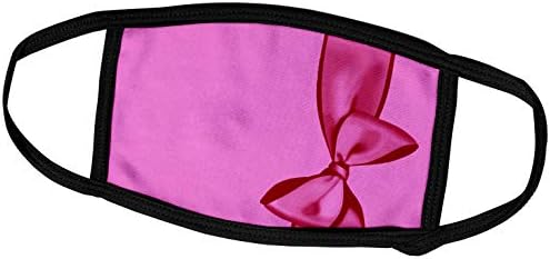 Съраунд Ярко Розово лък от изкуствения сатен в Розово на фона на гранжевого дамаск - Крайни капаци (fc_33575_3)