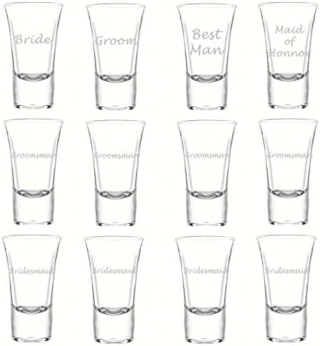 Чашки за сватбени партита от травленого стъкло (1 унция), Чаша за екшън в стил лорд тегло от 1,75 грама, Обичай