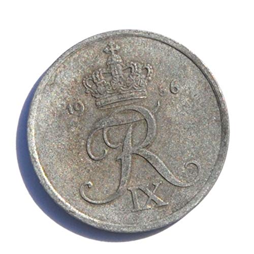 1956 DK 1956 Датската монета от 2 руди Много Добри Детайли