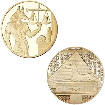 Froiny 1 бр. Позлатени Египетския Защитник на Смъртта Анубис Копирни Египетски Монети Възпоменателни Монети
