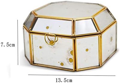QTT кутии за бижута, Мед, Платина ретро бижута гърдите европейски стил стъкло за съхранение на бижута кутия