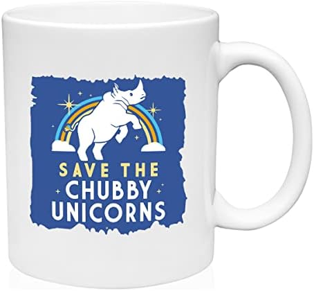 GBB Отпечатва Чаша Save The Chubby Unicorns Керамични Кафеена Чаша Забавен Подарък Чаша