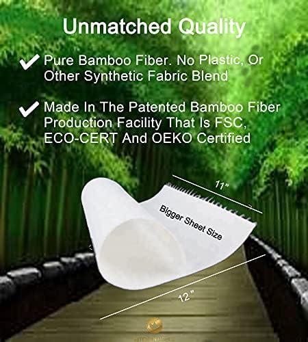 Хартиени кърпи Super Bamboo (опаковка от 2 ролки) - за Многократна употреба и пере кухненски кърпи, изработени