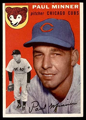 1954 Topps 28 От Пода Миннером Чикаго Къбс (Бейзболна картичка) (Бяла спин) EX/MT Cubs