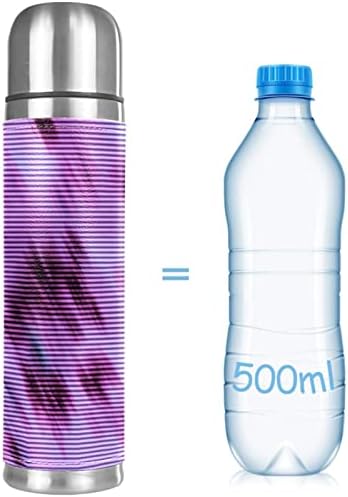 Неръждаема Стомана Кожена Чаша С Вакуумна Изолация Геометричен Термос Бутилка за Вода за Топли и Студени Напитки