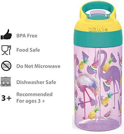 Бебешко шише за вода Zak Designs на 16 унции Riverside Desert Живот с соломинкой и вградена линия за носене