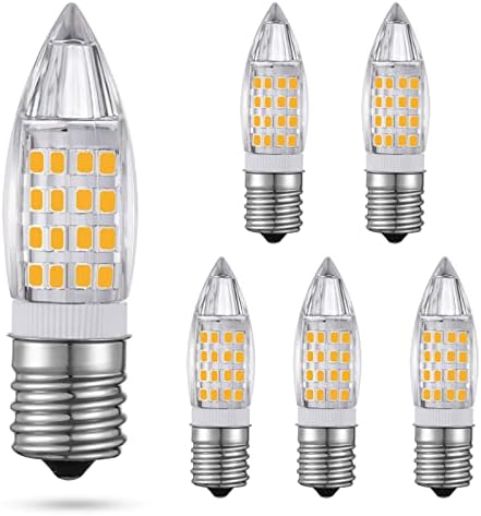 Led лампа Sriomny E17, 6 Опаковки По 120 В 4 W, Еквивалент на 40-Ватова Халогенна led крушка, Топла Бяла светлина