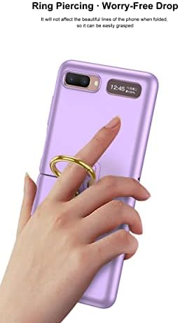 Флип калъф SHIEID Samsung Z, Флип калъф Galaxy с пръстен, изключително тънък Сгъваем Флип калъф за екран, Защитен