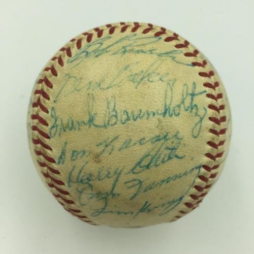 1955 Отбор на Чикаго Къбс Подписа договор с Ърни Бэнксом от Националната лига бейзбол JSA COA - Бейзболни топки