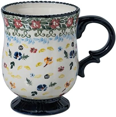 Голяма чаша-топло за ръце ALMA 16,9 унция (500 мл) в стил полски керамика, Множество чашата за Кафе с ръчно