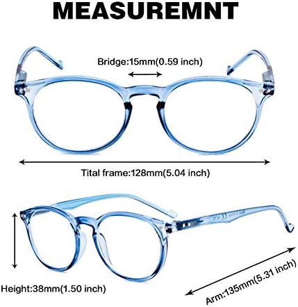 Дамски Очила за Четене GUD, 5 Двойки, Ридеры в Кръгли Овални Рамки за Жени