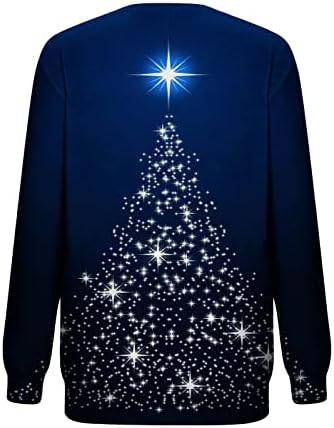 Дамски Грозни Коледни Пуловери Плюс Размер, Пуловер с кръгло деколте, Блузи, Топ, Блуза, Hoody с кръгло деколте