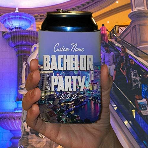 Обичай охладители за ергенско парти - Vegas Bachelor Party Can Cooler - Ние сме Това, което се случва във Вегас