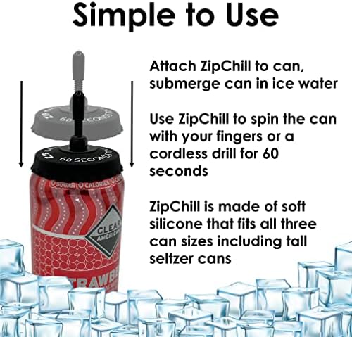 Охладител за напитки и бързо хранене ZipChill Spinner, универсален охладител за напитки, бързо се охлажда кутии