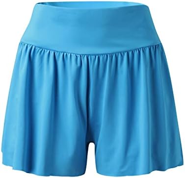 Дамски къси Панталони за Лятото ежедневно носене, Удобни Плажни Шорти Чисти Цветове, Шорти Свободно Намаляване