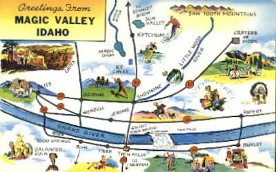 Вълшебна Долина, пощенска Картичка от Айдахо