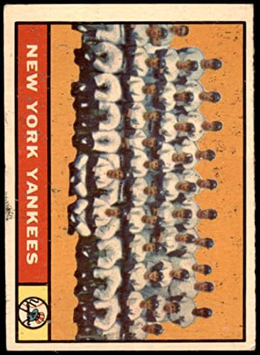 1961 Топпс 228 Янкис Отбор Ню Йорк Янкис (бейзболна картичка) ДОБРИ Янкис