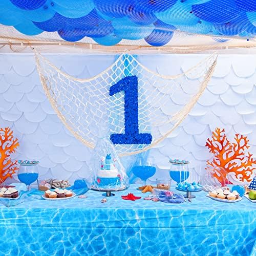 Пластмасова Покривка с Океанскими вълни, Синя, 54x108 инча, Подводен Капак за масата за партита и риболовна